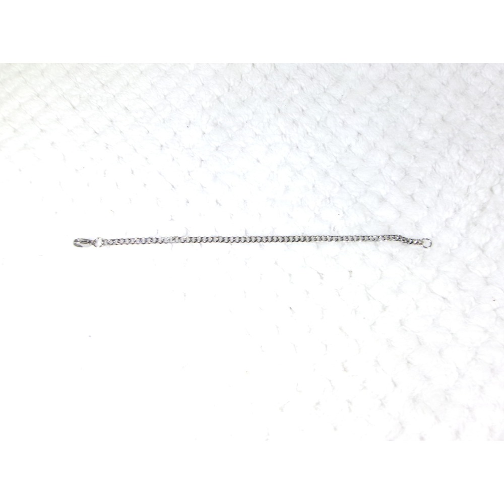7" Miami Cuban Link Chain Bracelet high-shine, liquid-like silver tone finish